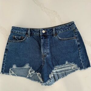 Gianni Bini Blue Distressed Jean Shorts